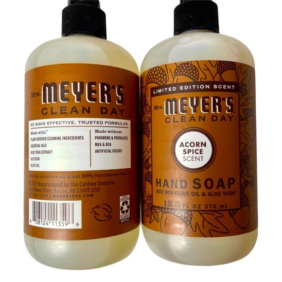Mrs Meyer’s Brand New Limited Edition Acorn Spice 2 Soaps Holiday Smell - Picture 1 of 4